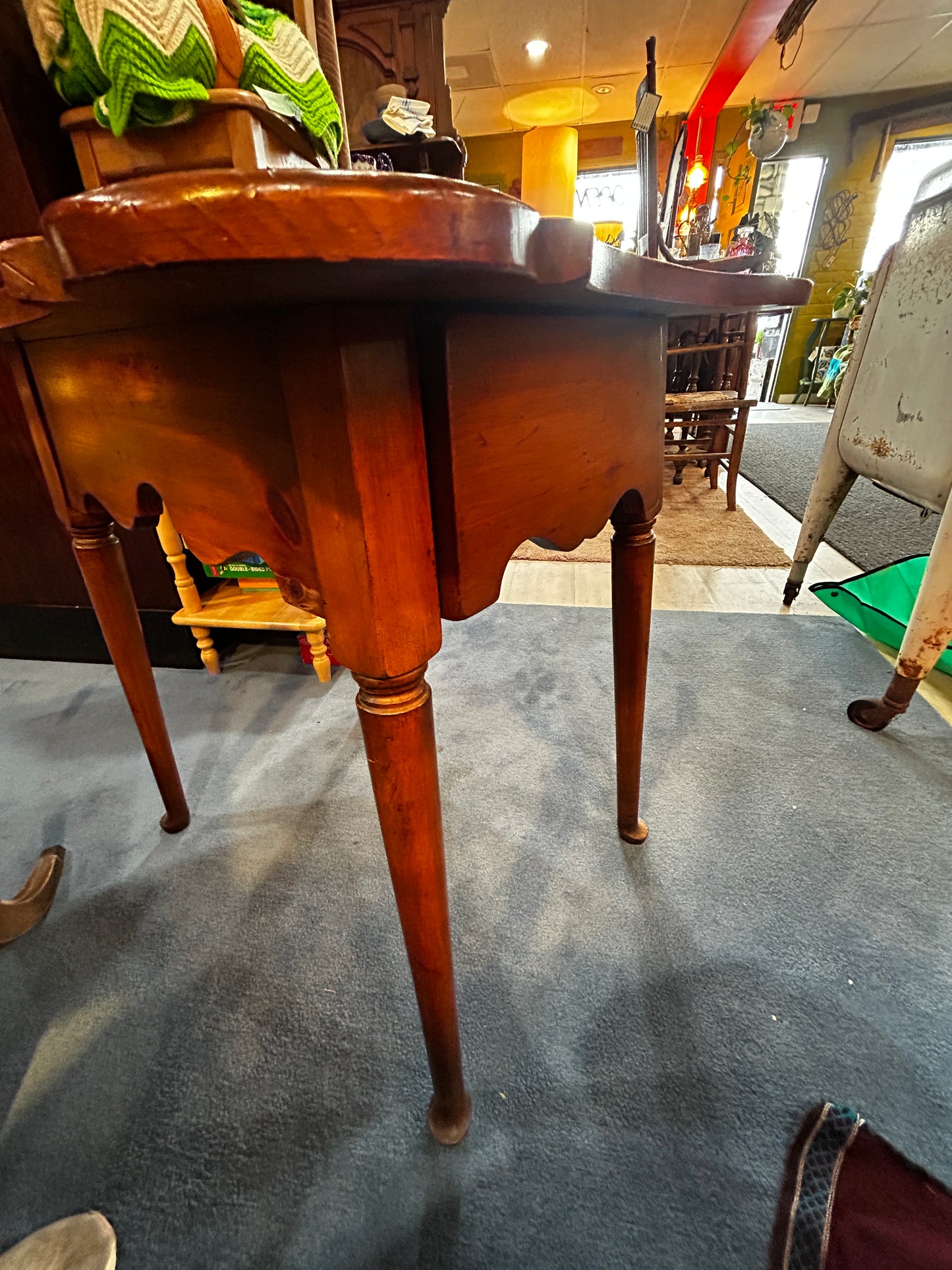Tiger Pine Country Style Occasional Table with Drawer
