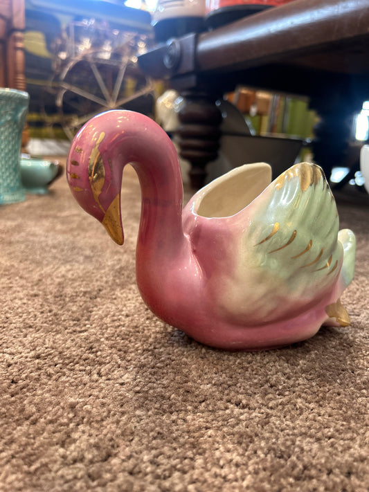Vintage Colonial China Swan Planter