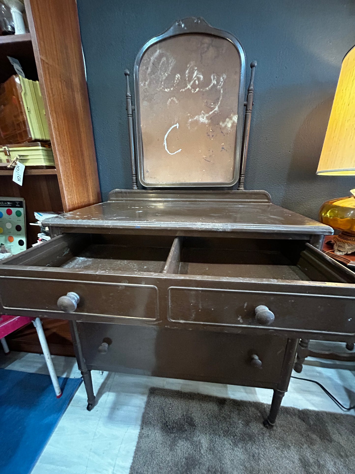 RARE Antique 1920’s Metal Dresser- No Mirror