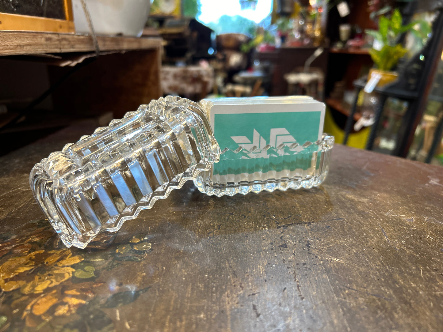 Monogram Crystal Business/Playing Card Holder