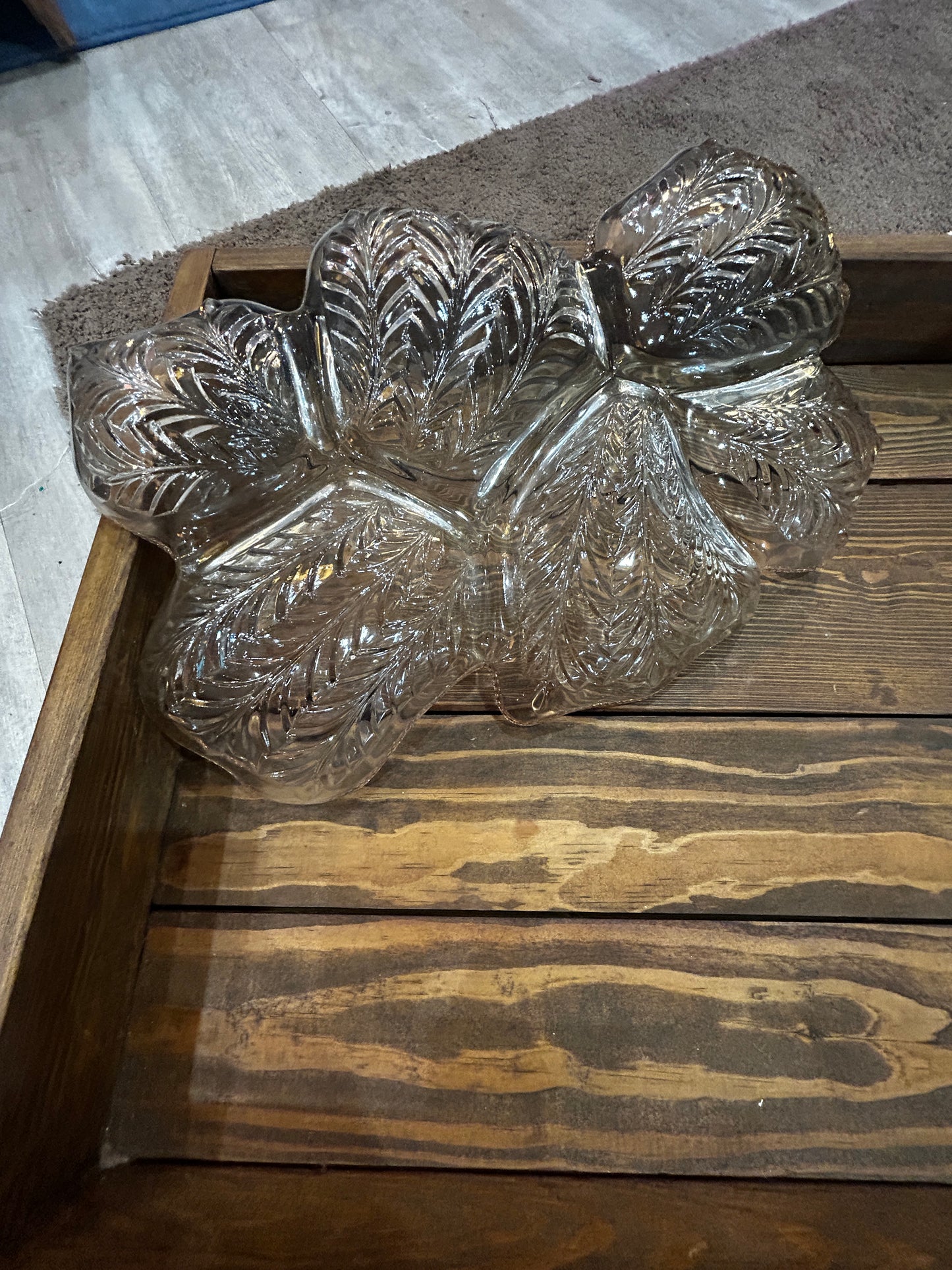 Vintage Jeanette Sectioned Glass Dish