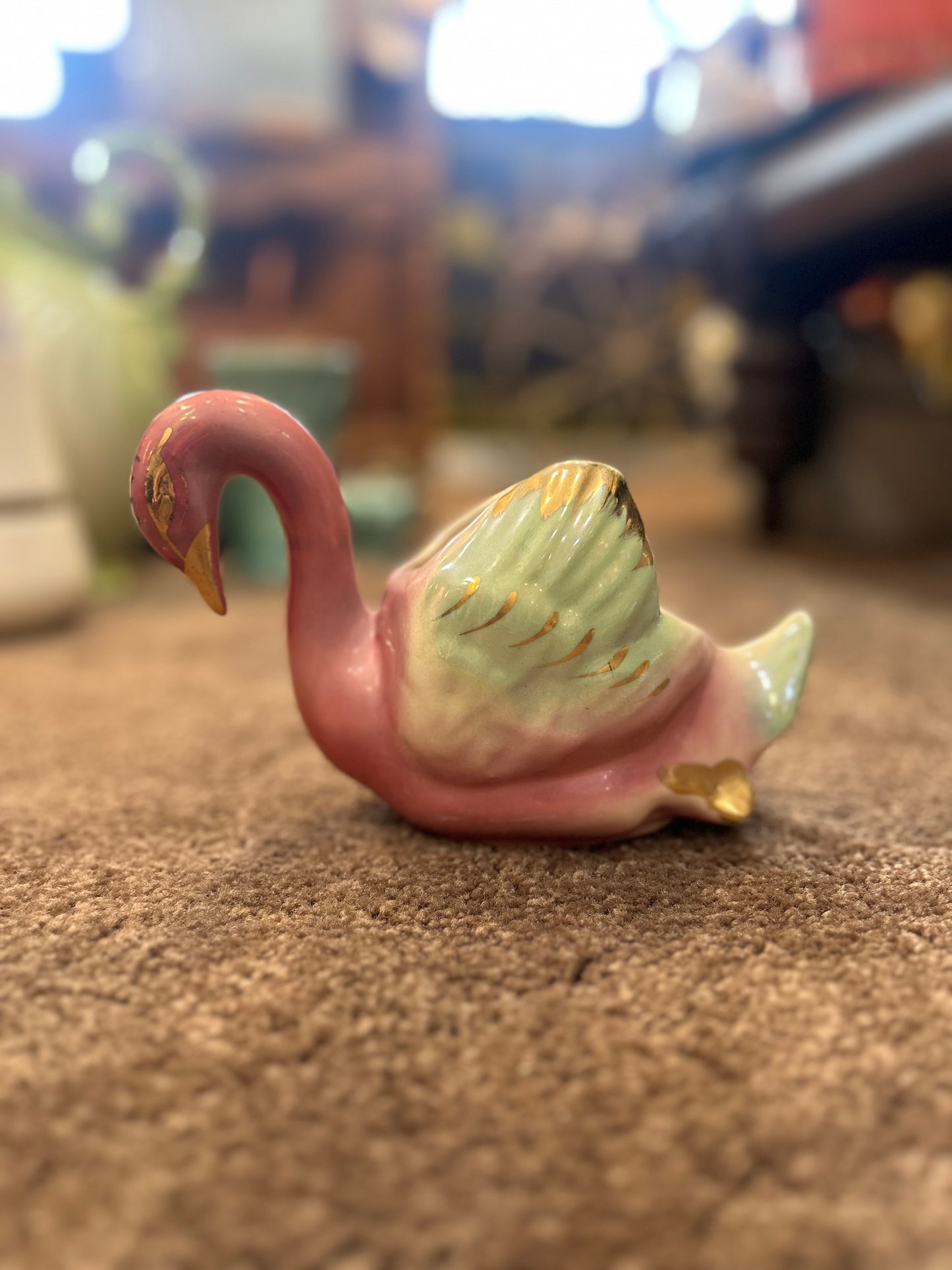 Vintage Colonial China Swan Planter