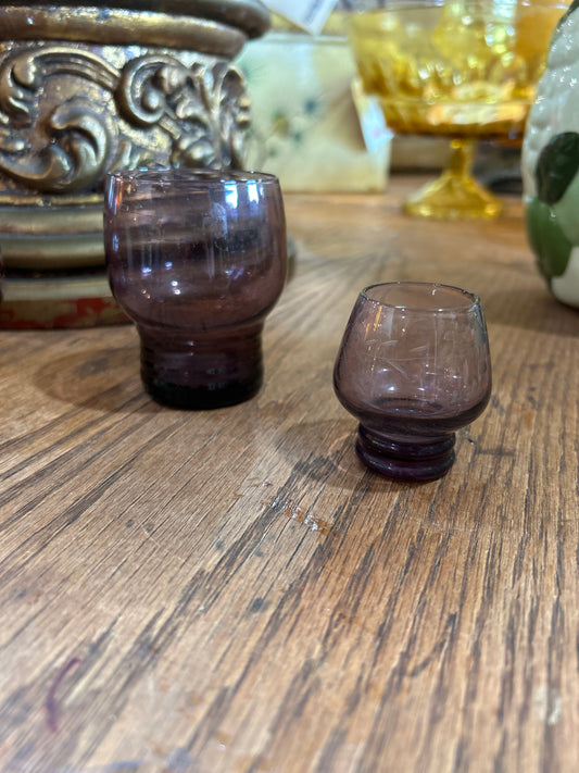 Set of 2 Purple Sake Glasses