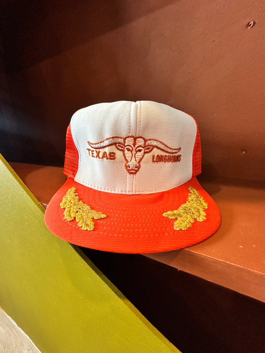 Vintage Texas Long Horn Hat - Gold Leaf Bill