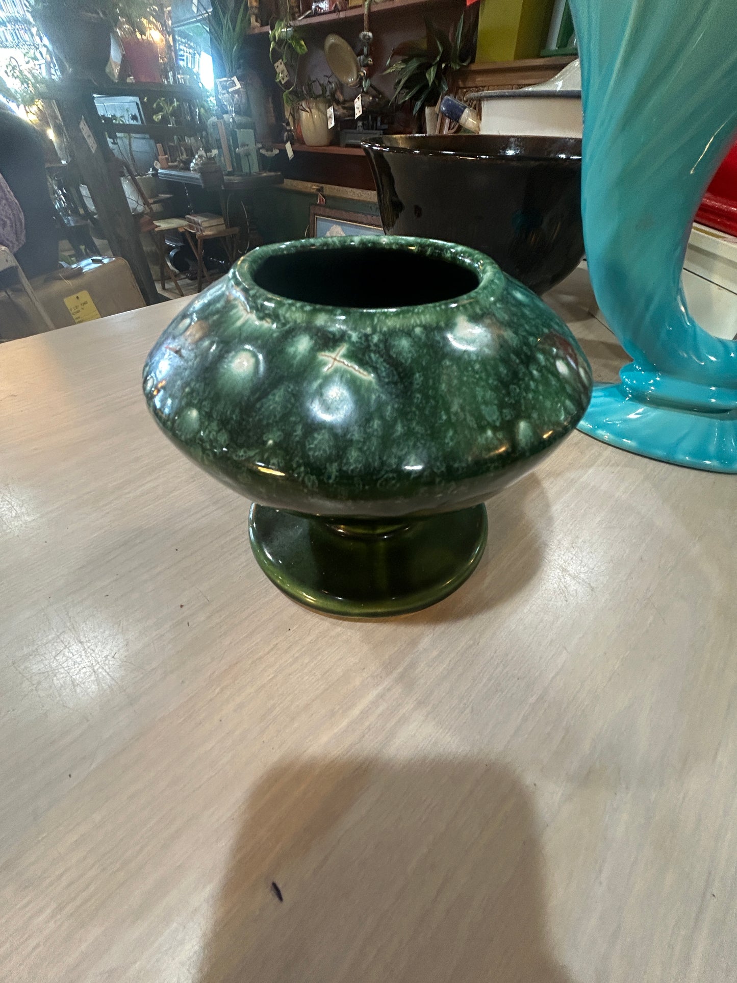 Green MCM White WashGoblet Planter