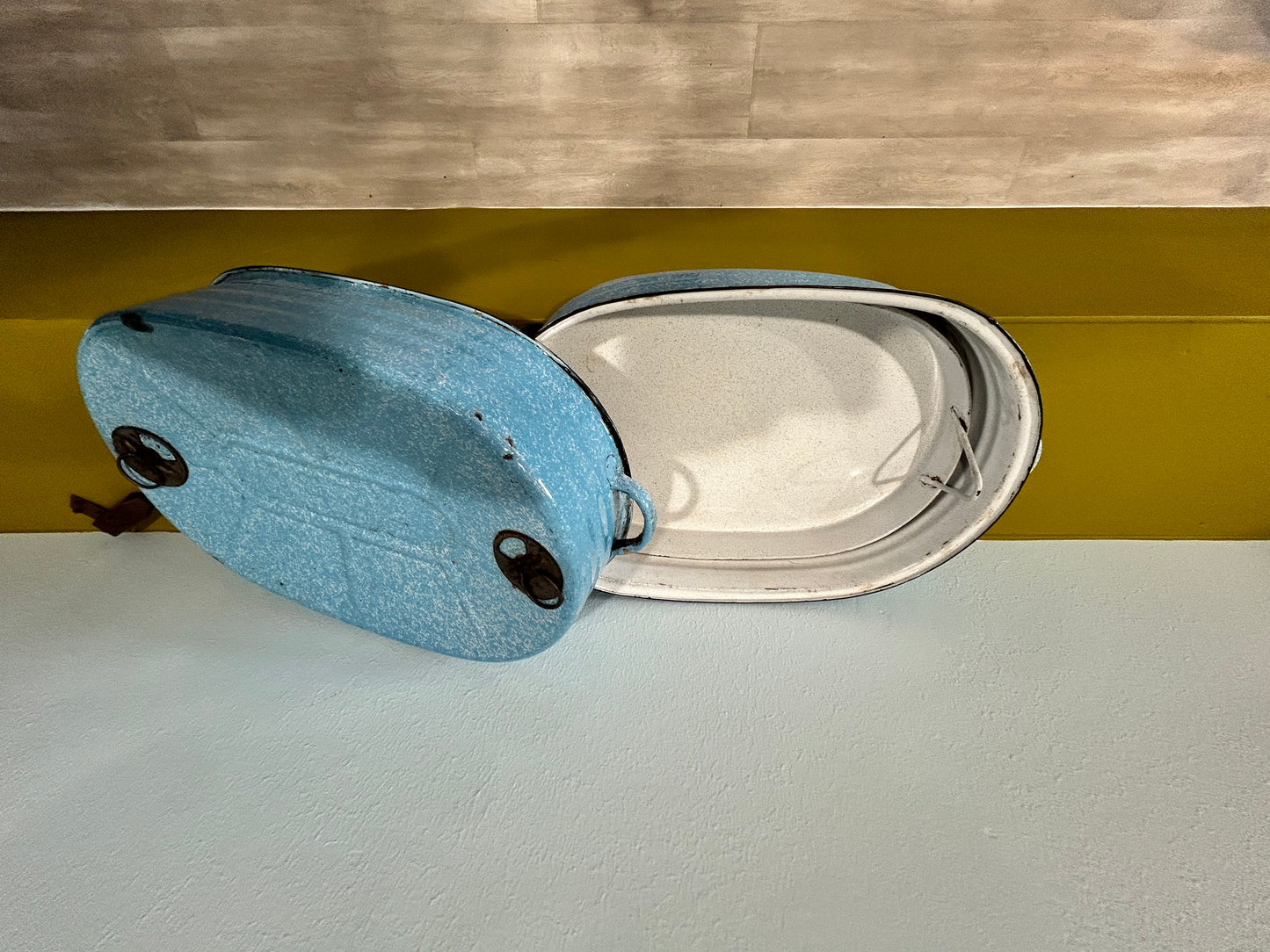 REED Robin’s Egg Blue Antique Roaster 1911