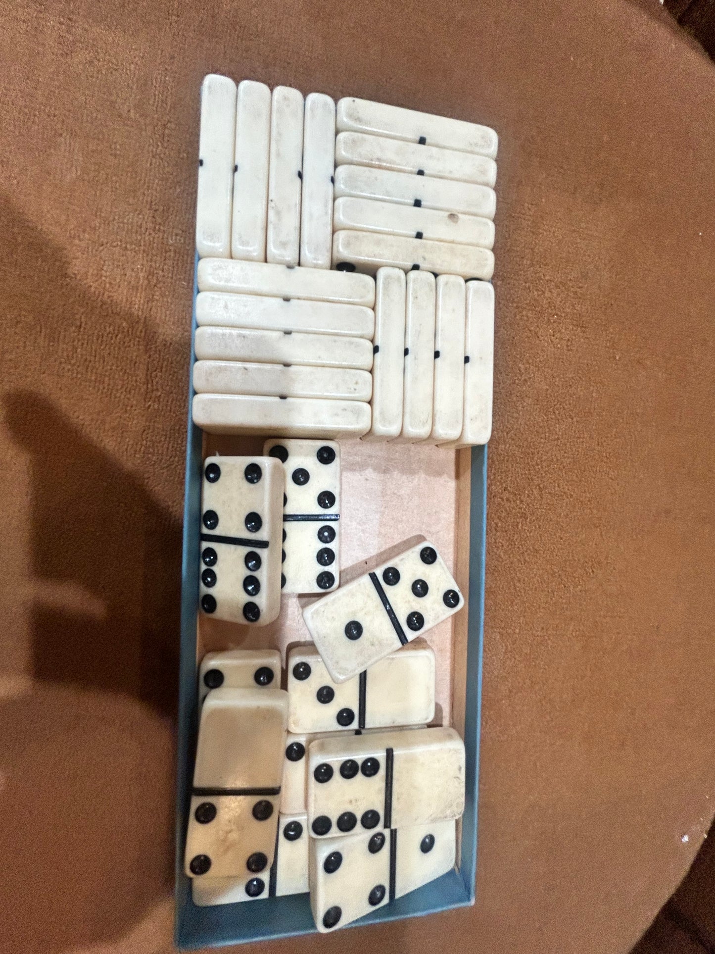 Vintage White Extra Thick Dominos- Full Set