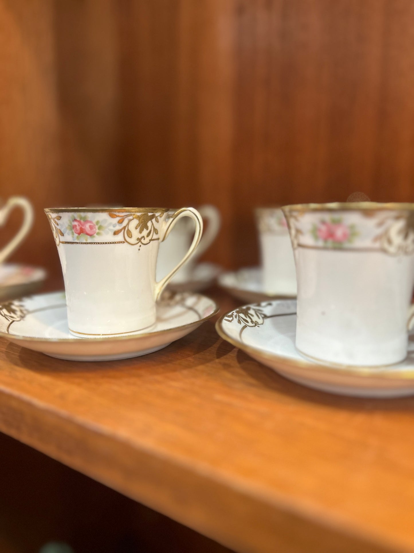 Circa 1911- Antique Nippon Hot Chocolate Pot- 5 Cups and 6 Saucers