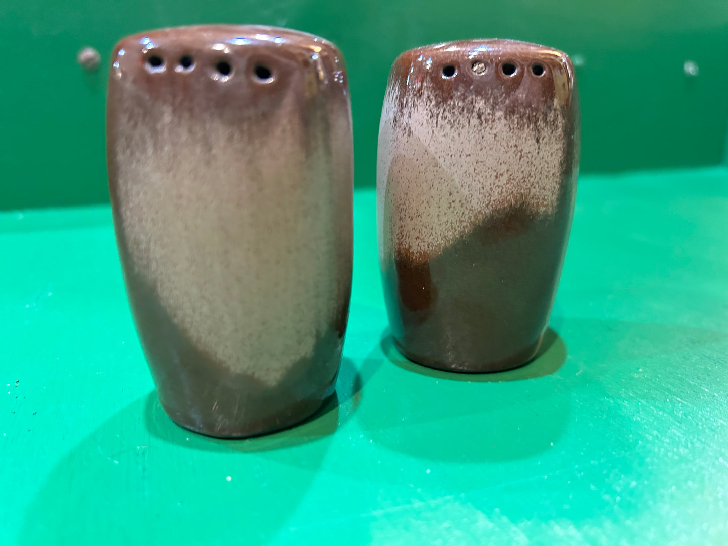 Vintage Frankoma- Two Toned Salt and Pepper Shaker Set