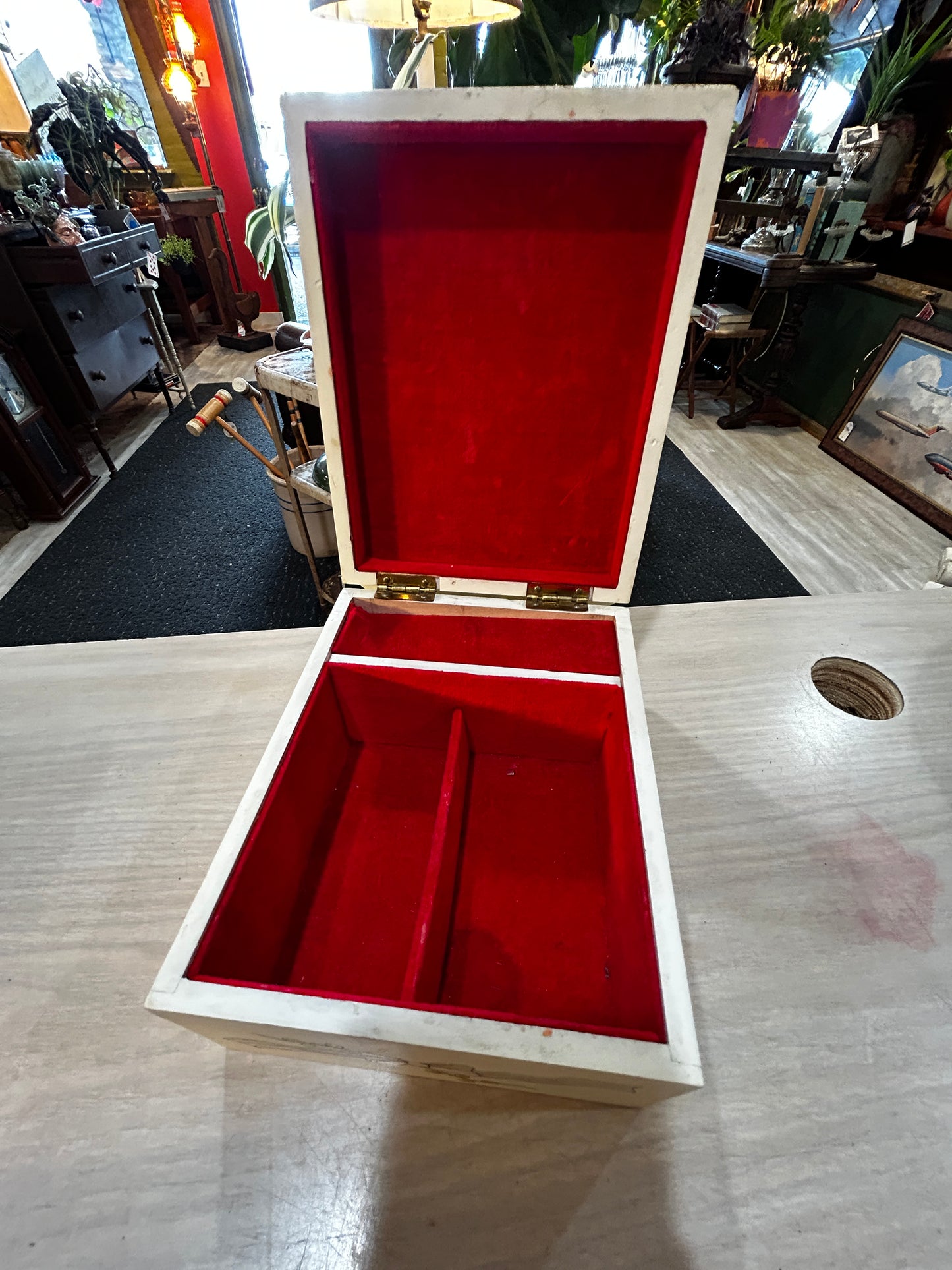 Wooden Hot Air Balloon Jewelry Box- Full of Button Covers