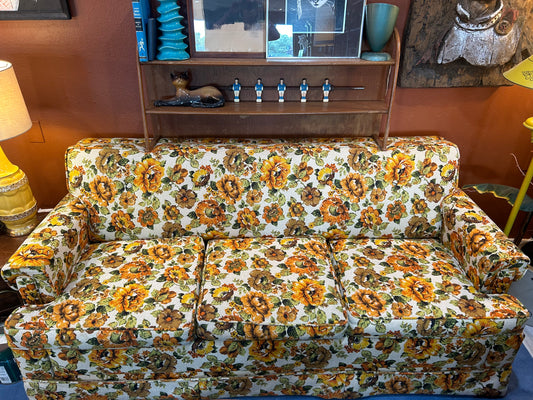 Vintage Floral Sleeper Sofa