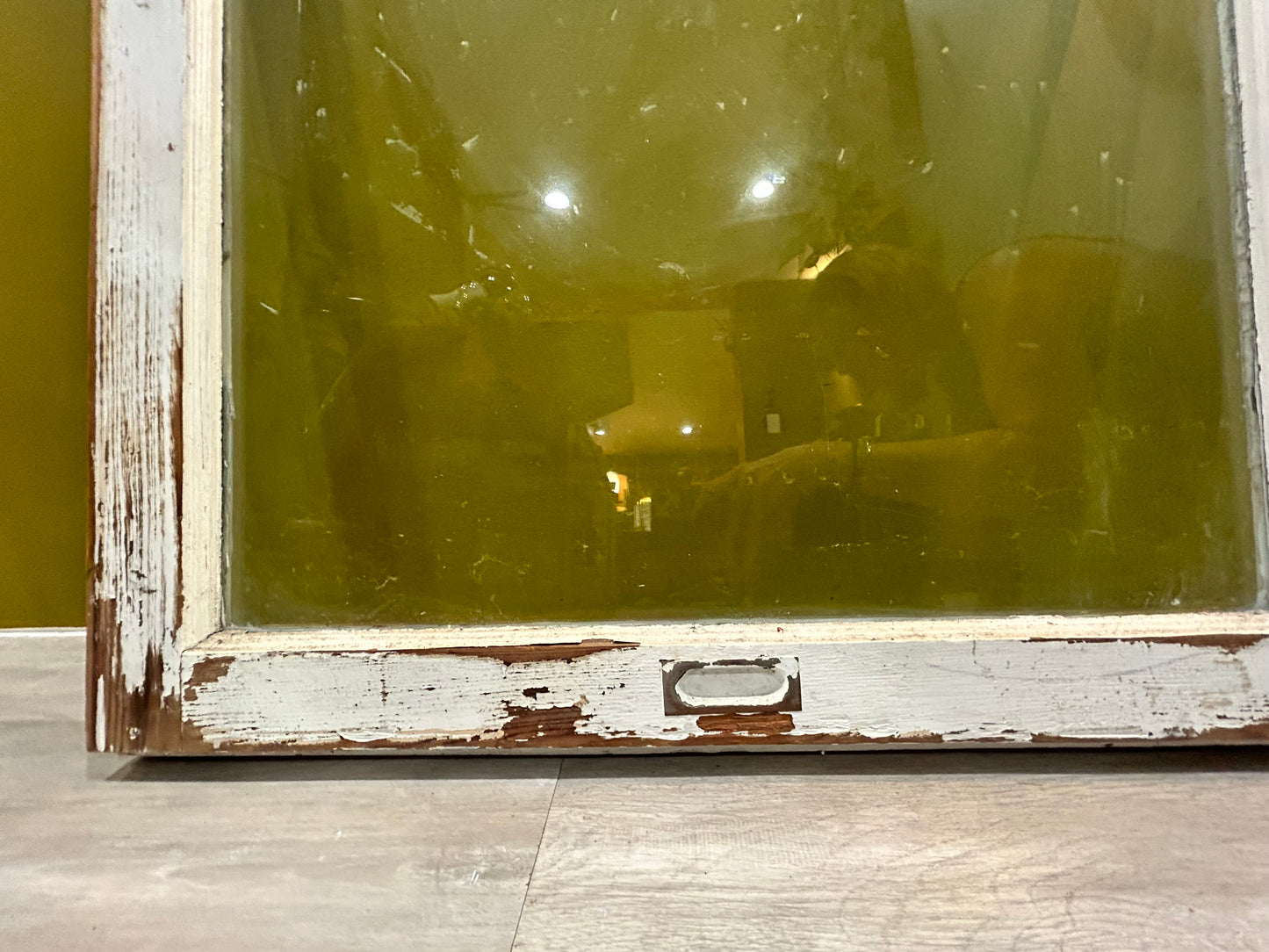 Antique Window-White Wood with Original Hardware