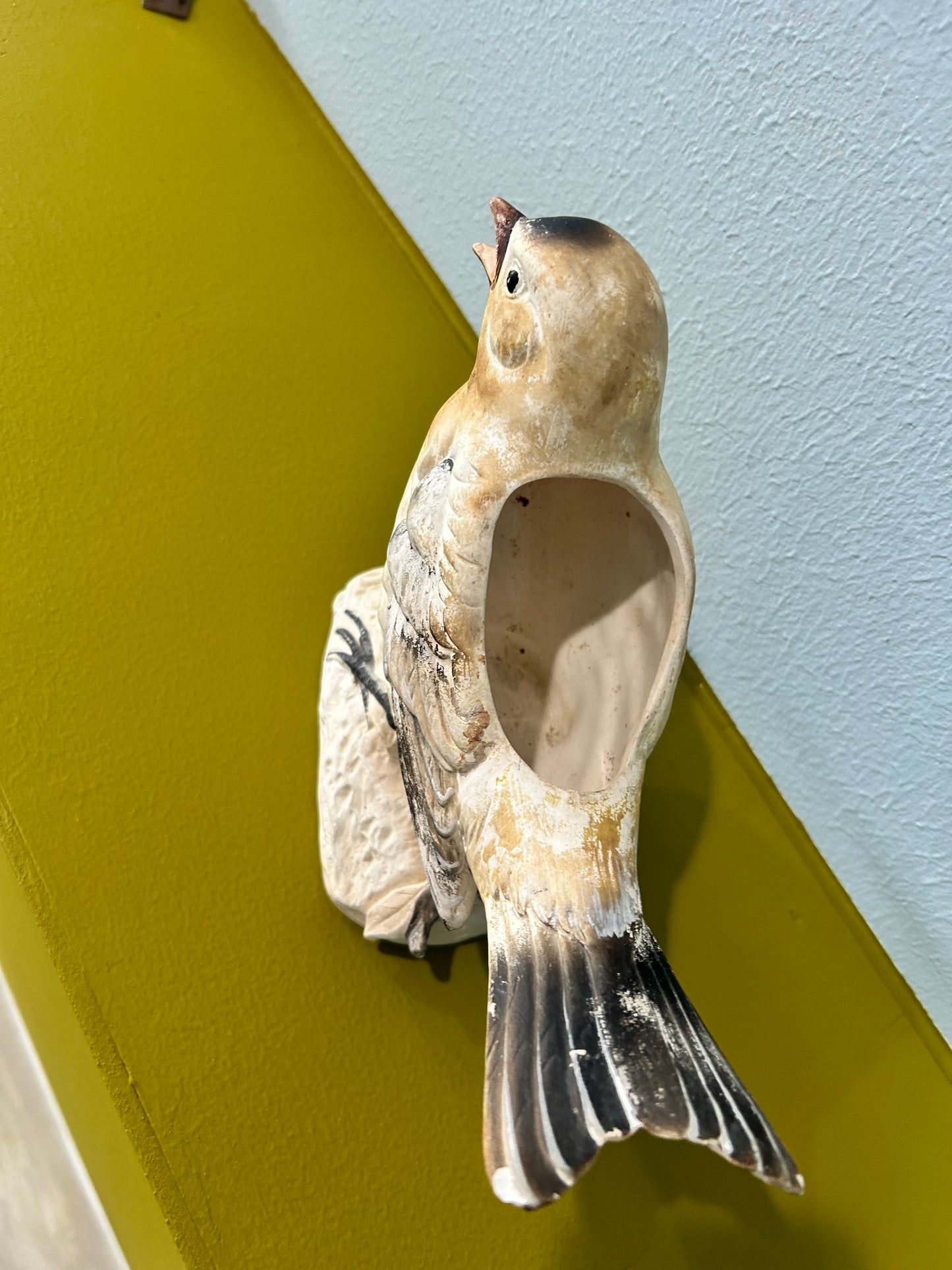 Gold Finch Ceramic Planter