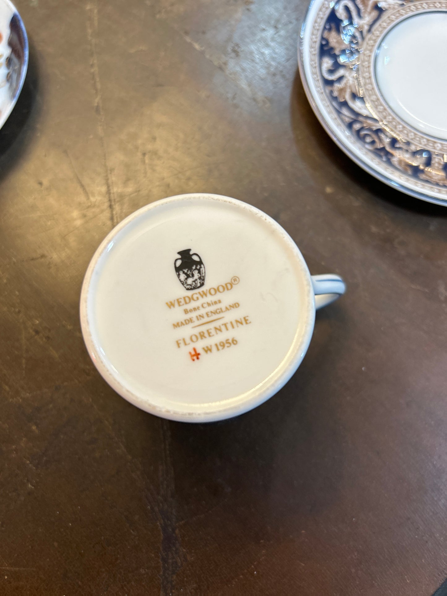 Wedgewood China Florentine Demitasse Teacup and Saucer Set