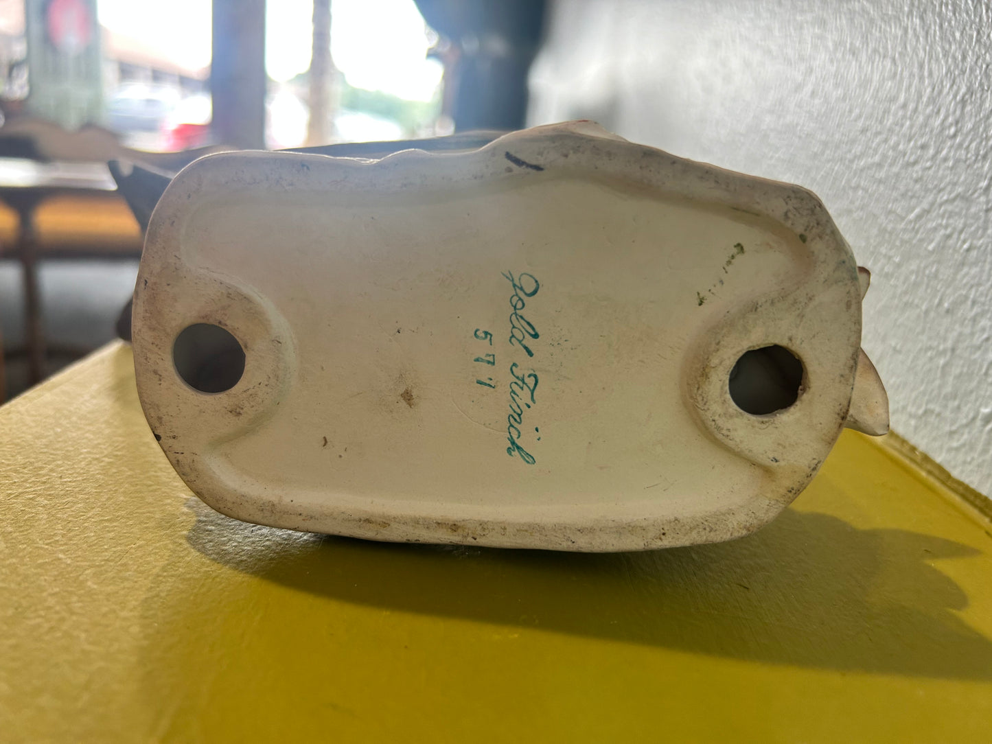 Gold Finch Ceramic Planter