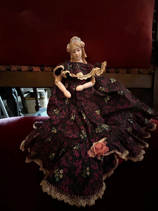 Vintage Shackman Doll- Bisque Head/Wooden Body