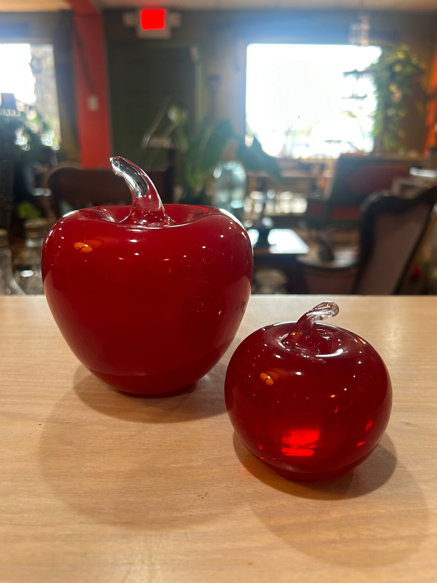 Set of 2 Glass Apples