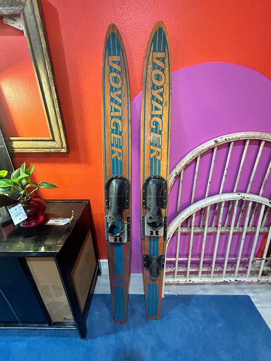 Vintage Nash Voyager Wooden Water Skis